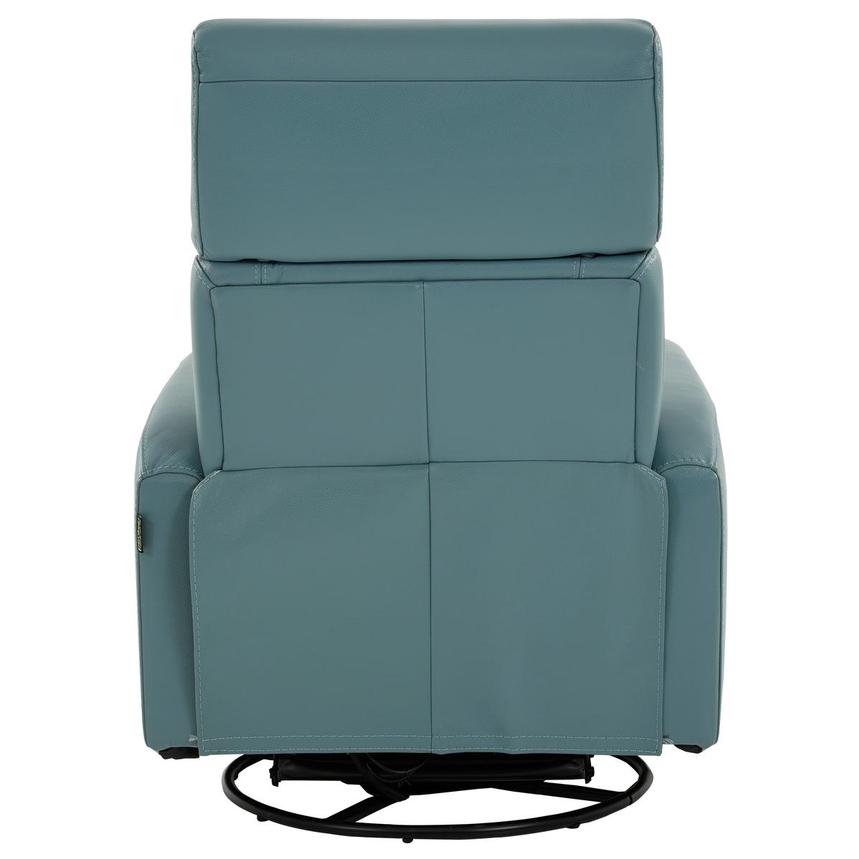 Lucca Blue Leather Power Recliner  alternate image, 5 of 9 images.