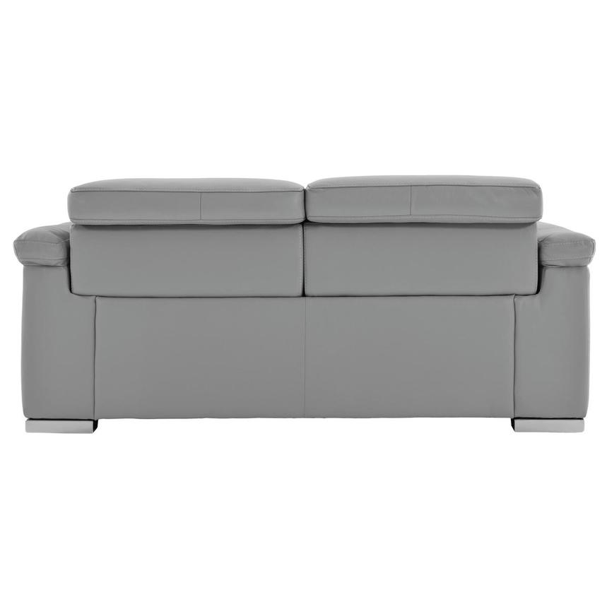 Charlie Light Gray Leather Power Reclining Loveseat  alternate image, 5 of 12 images.