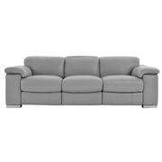 Charlie Light Gray Leather Power Reclining Sofa  main image, 1 of 12 images.