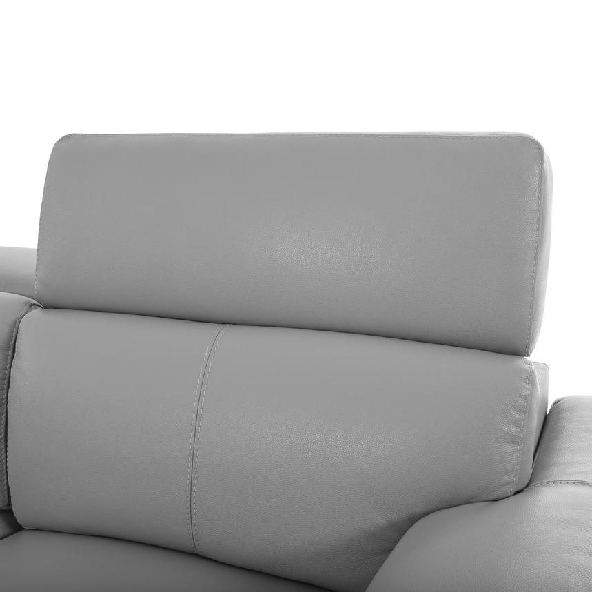 Charlie Light Gray Leather Power Reclining Sofa  alternate image, 6 of 12 images.