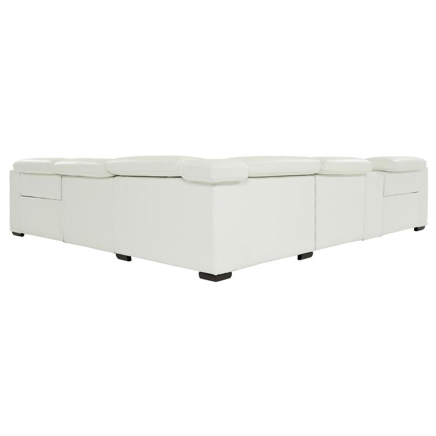 Davis 2.0 White Leather Power Reclining Sectional with 6PCS/2PWR  alternate image, 4 of 11 images.