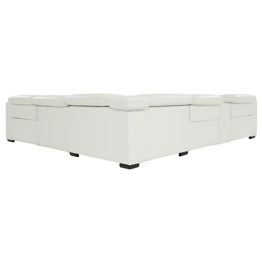 Davis 2.0 White Leather Power Reclining Sectional with 6PCS/3PWR  alternate image, 4 of 11 images.