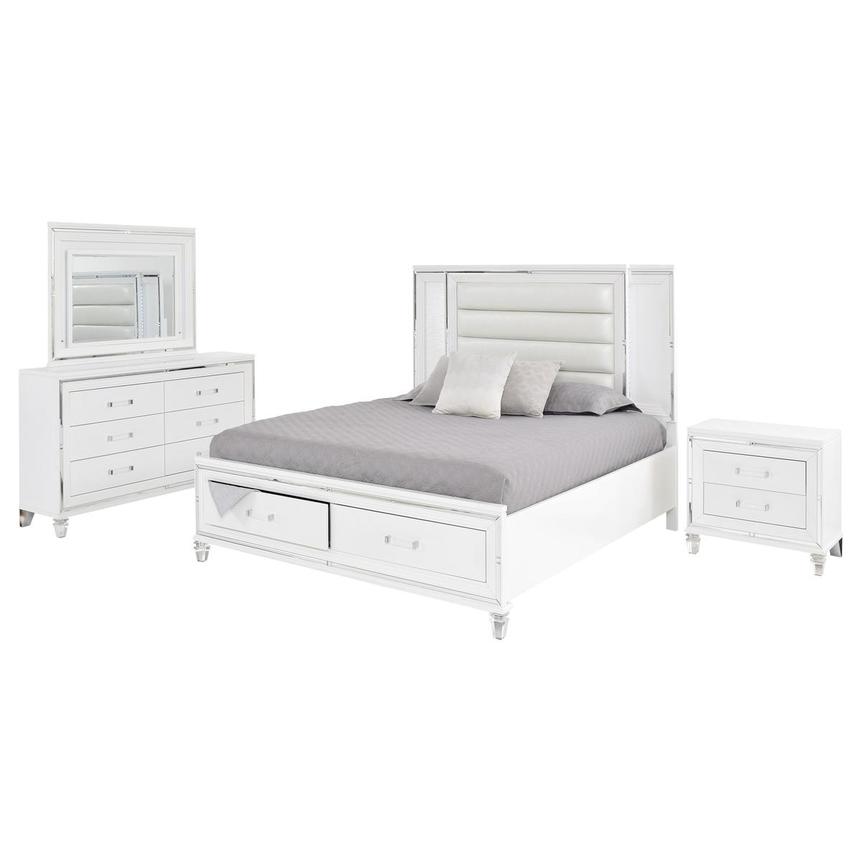 Stephanie White 4 Piece Queen Bedroom Set El Dorado Furniture