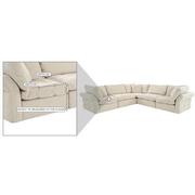 Francine Cream Corner Sofa with 5PCS/2 Armless Chairs  alternate image, 7 of 8 images.