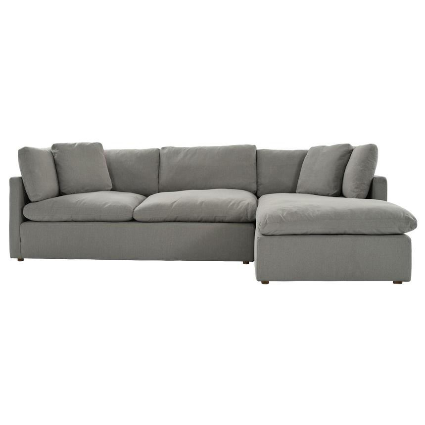 Neapolis Gray Corner Sofa w/Right Chaise  alternate image, 2 of 6 images.