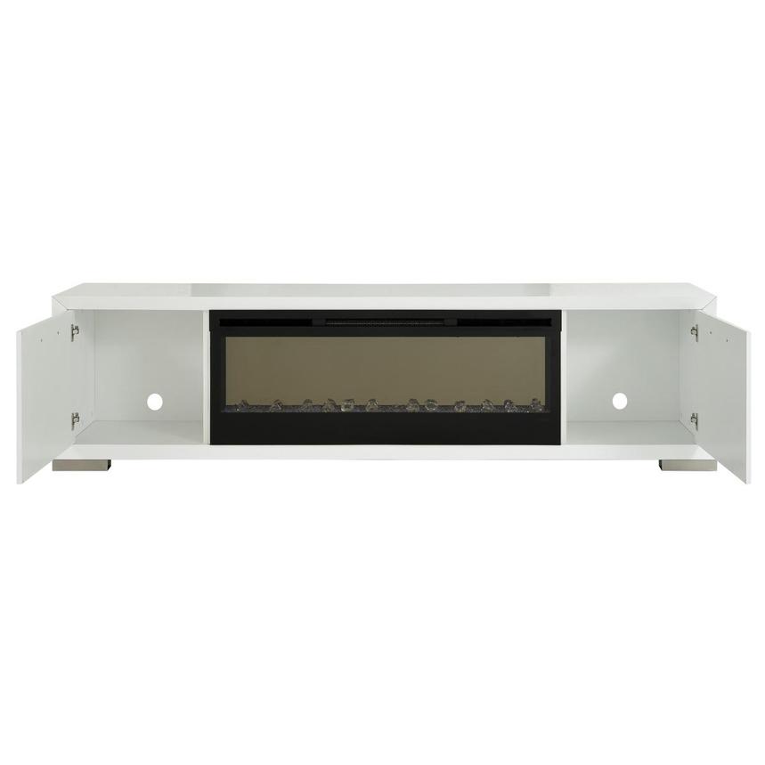 Rialto White Electric Fireplace w/Remote Control  alternate image, 2 of 9 images.