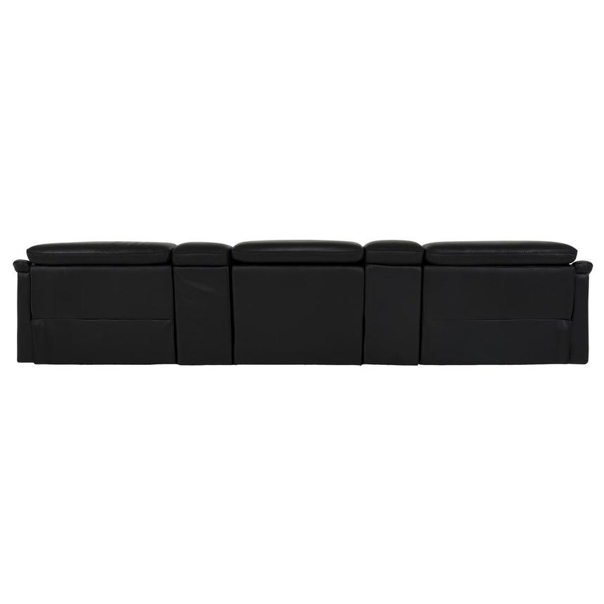 Austin Black Home Theater Leather Seating with 5PCS/2PWR  alternate image, 5 of 11 images.
