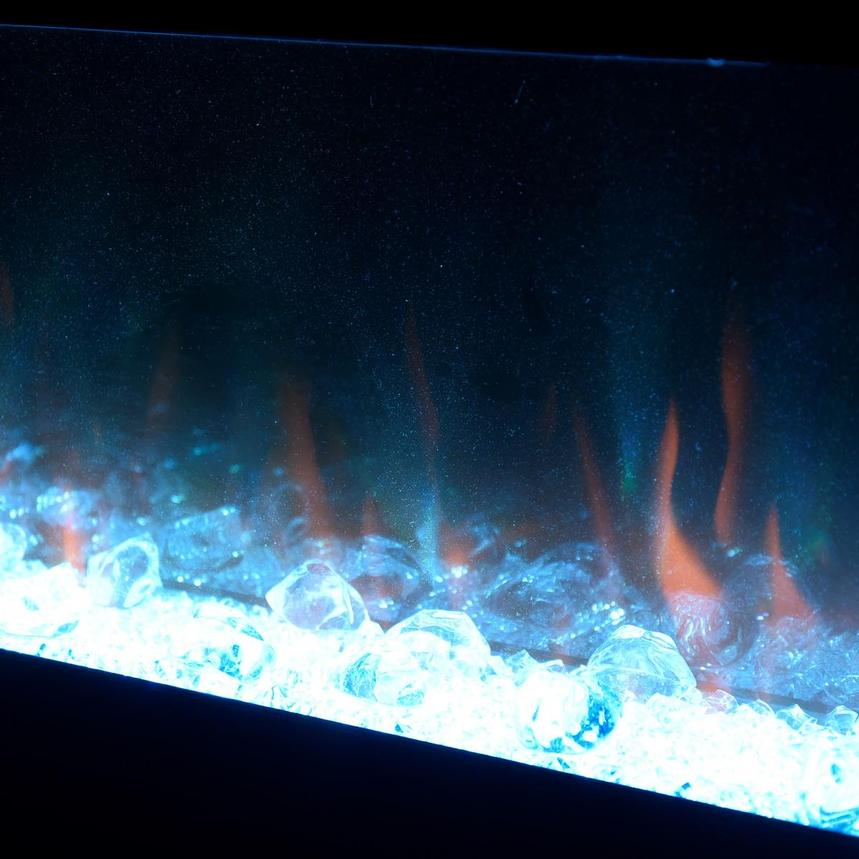 Rialto Gray Electric Fireplace w/Remote Control  alternate image, 11 of 14 images.