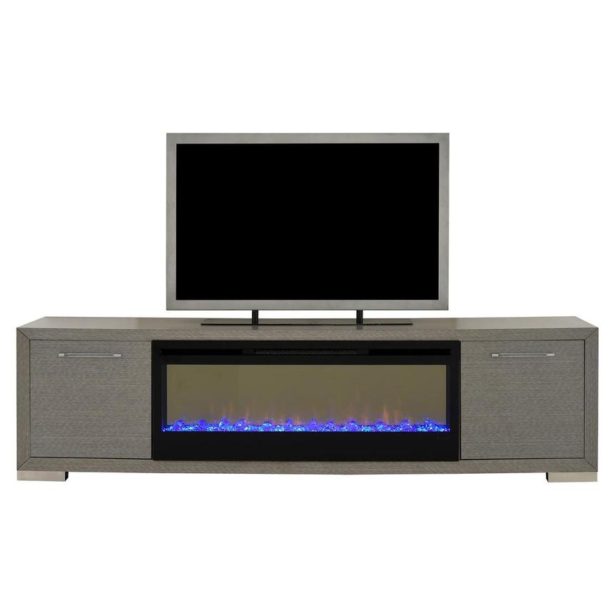 Rialto Gray Electric Fireplace w/Remote Control  main image, 1 of 14 images.
