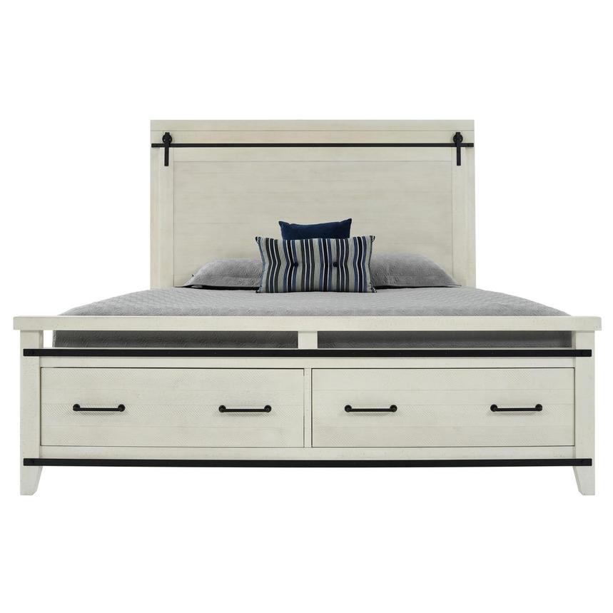 Montana king white online bookcase storage bed