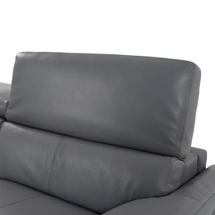 Gabrielle Gray Leather Power Reclining Loveseat  alternate image, 7 of 12 images.