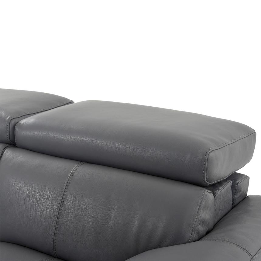 Gabrielle Gray Leather Power Reclining Sofa  alternate image, 8 of 12 images.