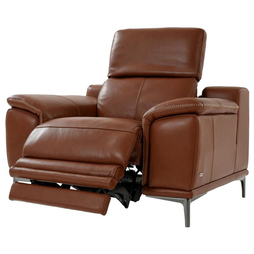 Katherine Tan Leather Power Recliner, Tan Leather Recliner