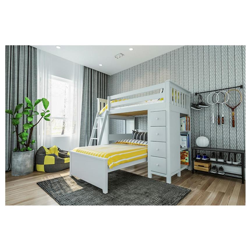 Haus White Twin Over Bunk Bed W, Full Over Bunk Bed With Desk