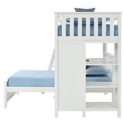 Haus White Twin Over Twin Bunk Bed w/Desk & Chest  alternate image, 6 of 13 images.