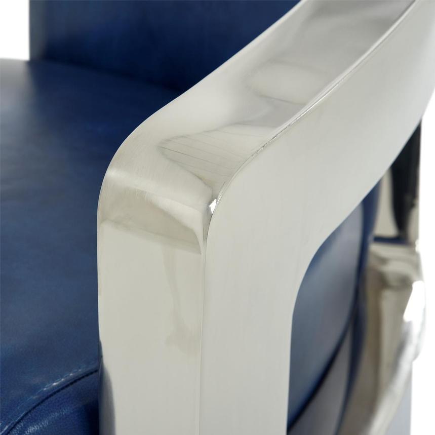 Aviator II Blue Leather Accent Chair  alternate image, 8 of 10 images.