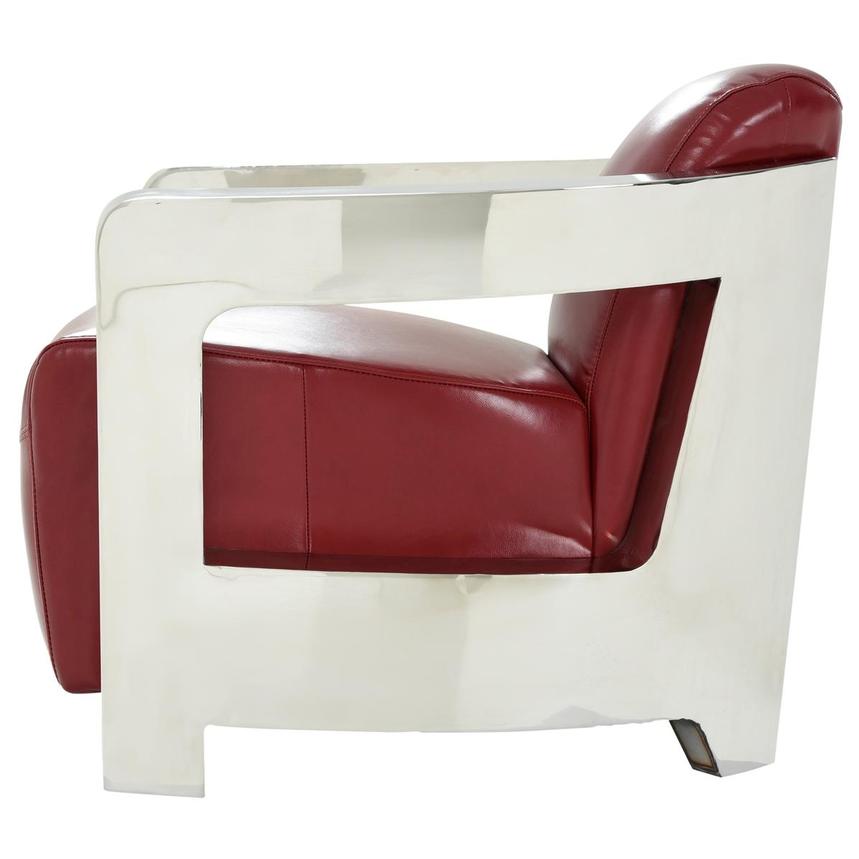 Aviator II Red Leather Accent Chair  alternate image, 4 of 8 images.