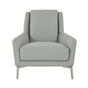 Puella Gray Leather Accent Chair  main image, 1 of 8 images.