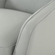 Puella Gray Leather Accent Chair  alternate image, 6 of 8 images.