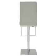 Hyde Leather Light Gray Leather Adjustable Stool  alternate image, 5 of 9 images.