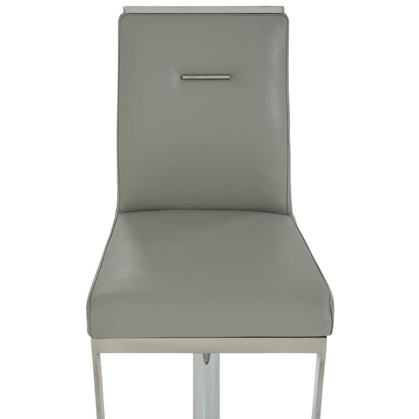 Hyde Leather Light Gray Leather Adjustable Stool  alternate image, 5 of 8 images.