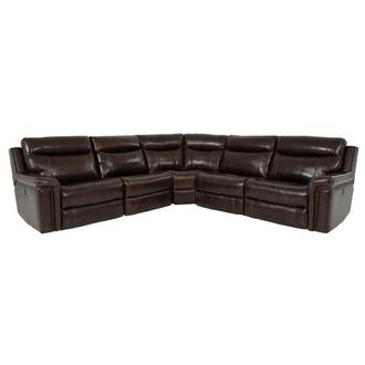 Billy Joe Leather Power Reclining Sectional with 5PCS/3PWR