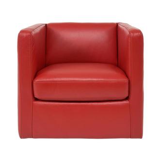 Cute Red Leather Swivel Chair