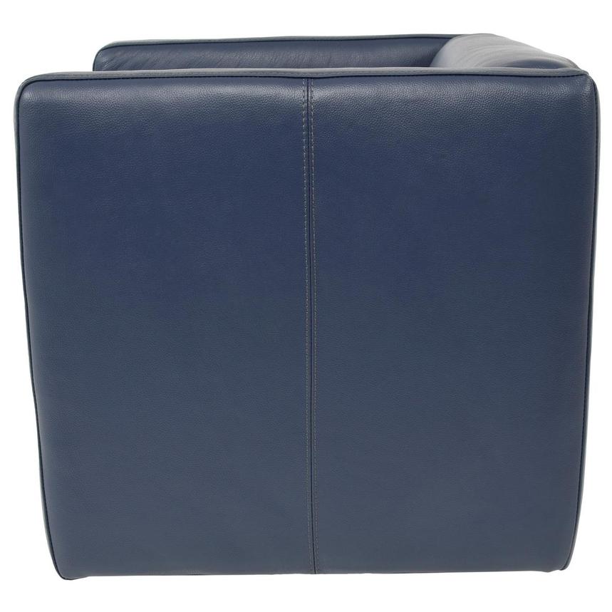 Cute Blue Leather Accent Chair alternate image, 2 of 7 images.