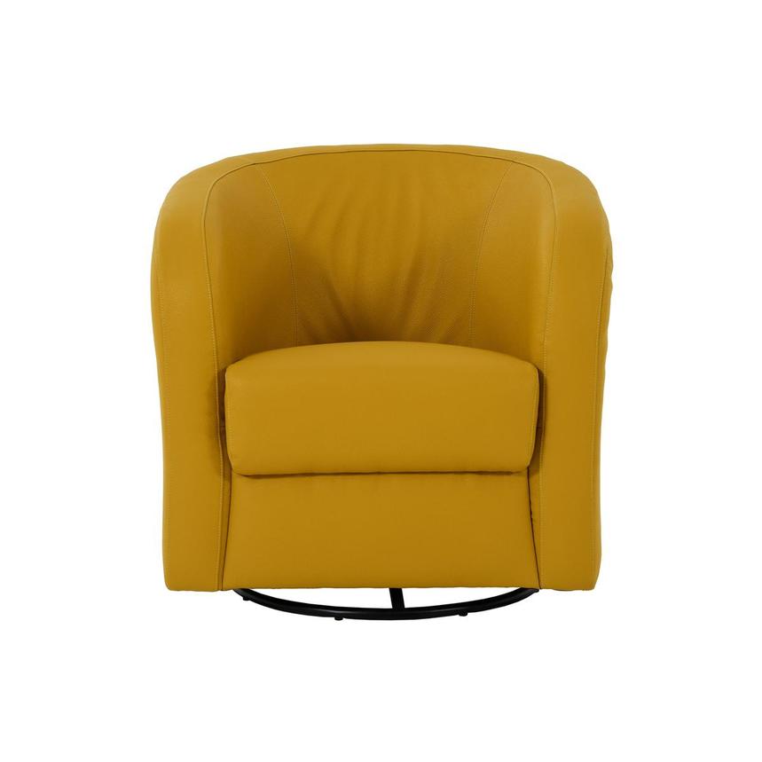 yellow swivel accent chair