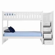 Balto White Twin Over Twin Bunk Bed w/Storage  alternate image, 3 of 6 images.