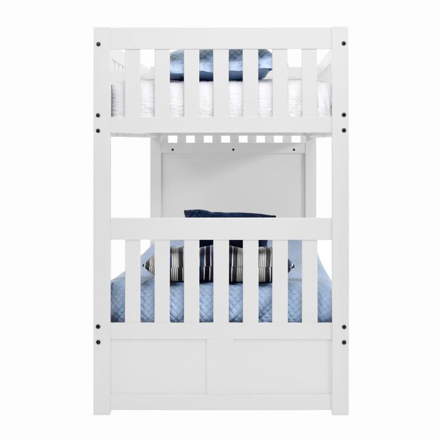 Balto White Twin Over Twin Bunk Bed w/Storage  alternate image, 4 of 6 images.