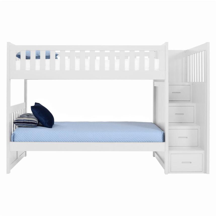 Balto White Twin Over Twin Bunk Bed W Storage El Dorado Furniture
