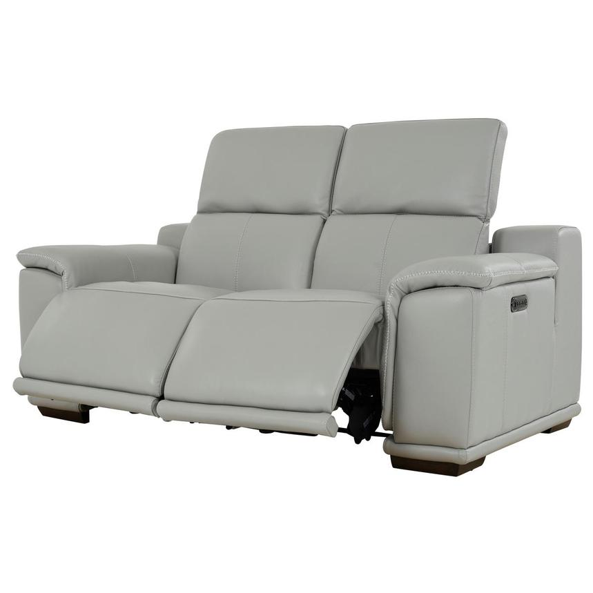 Davis 2.0 Silver Leather Power Reclining Loveseat  alternate image, 3 of 10 images.