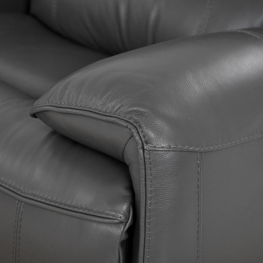Cody Gray Leather Power Reclining Sectional with 6PCS/3PWR  alternate image, 7 of 10 images.