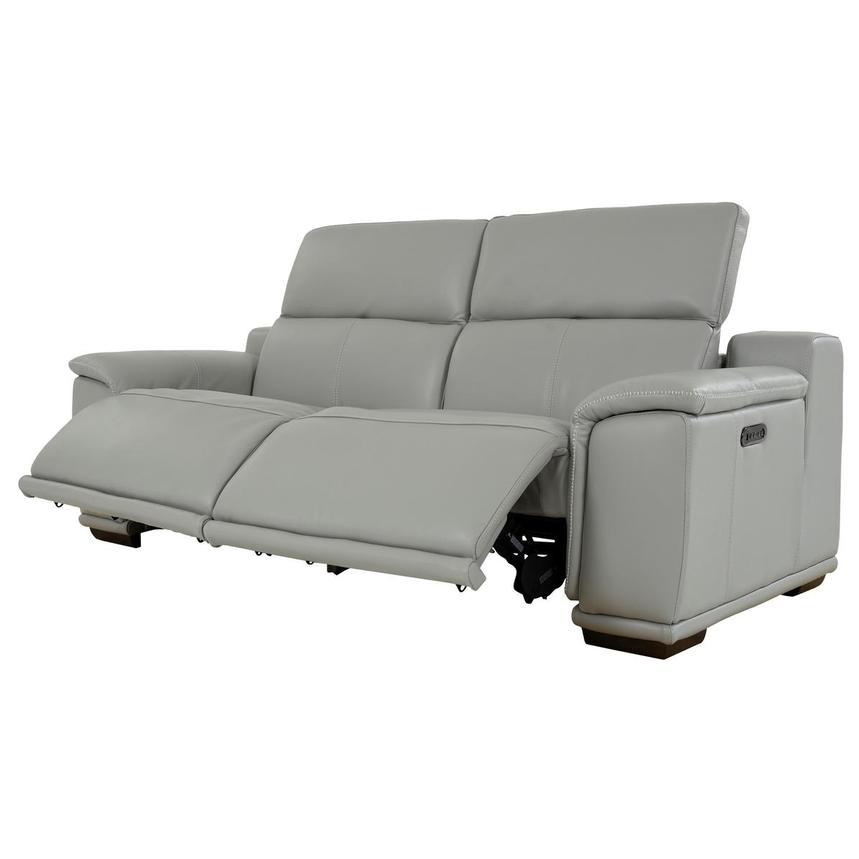 Davis 2.0 Silver Leather Power Reclining Sofa  alternate image, 3 of 10 images.