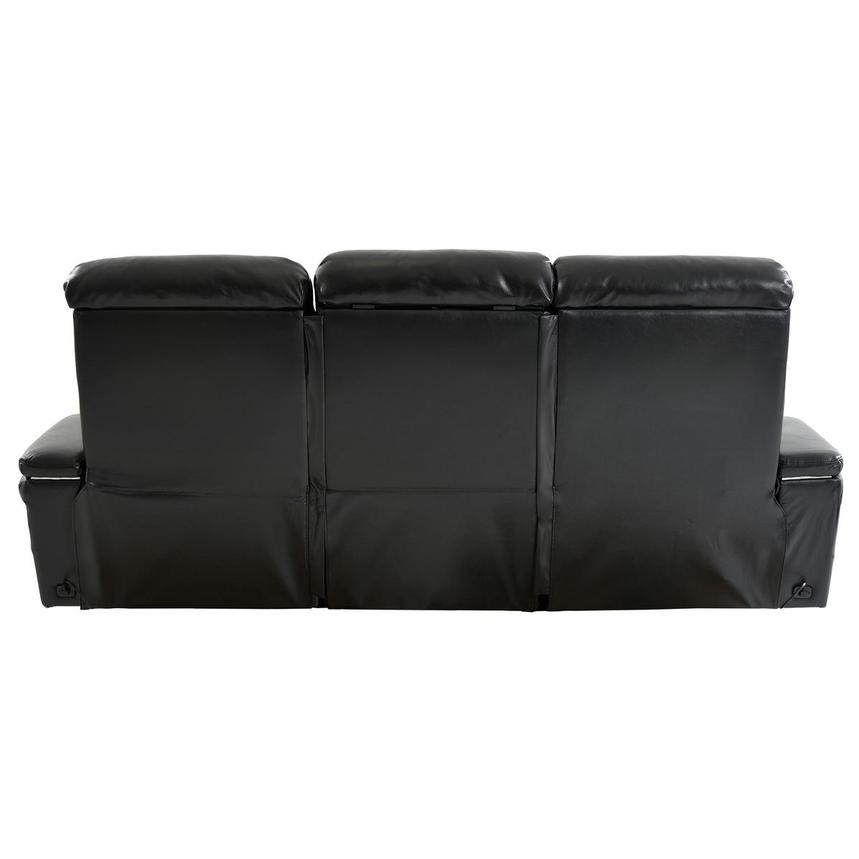Obsidian Leather Power Reclining Sofa w/Massage & Heat  alternate image, 5 of 16 images.