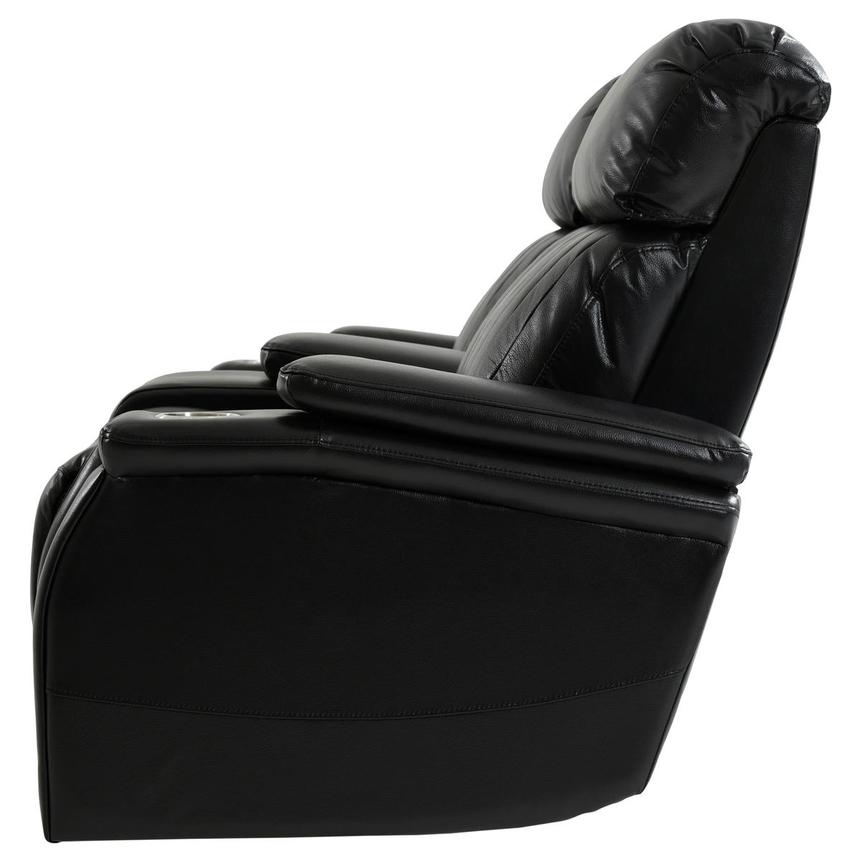 Obsidian w/Console Leather Power Reclining Sofa w/Massage & Heat  alternate image, 4 of 15 images.