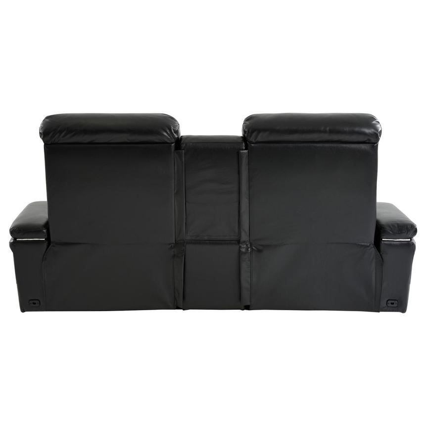 Obsidian w/Console Leather Power Reclining Sofa w/Massage & Heat  alternate image, 5 of 15 images.