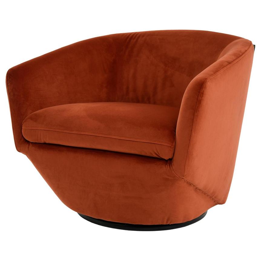 Andy Orange Swivel Accent Chair w/2 Pillows | El Dorado Furniture