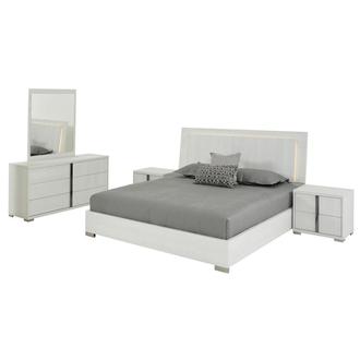 Tivo White 5-Piece King Bedroom Set
