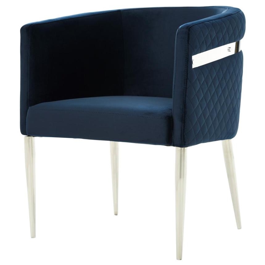 Navy velvet chair with silver legs hot sale