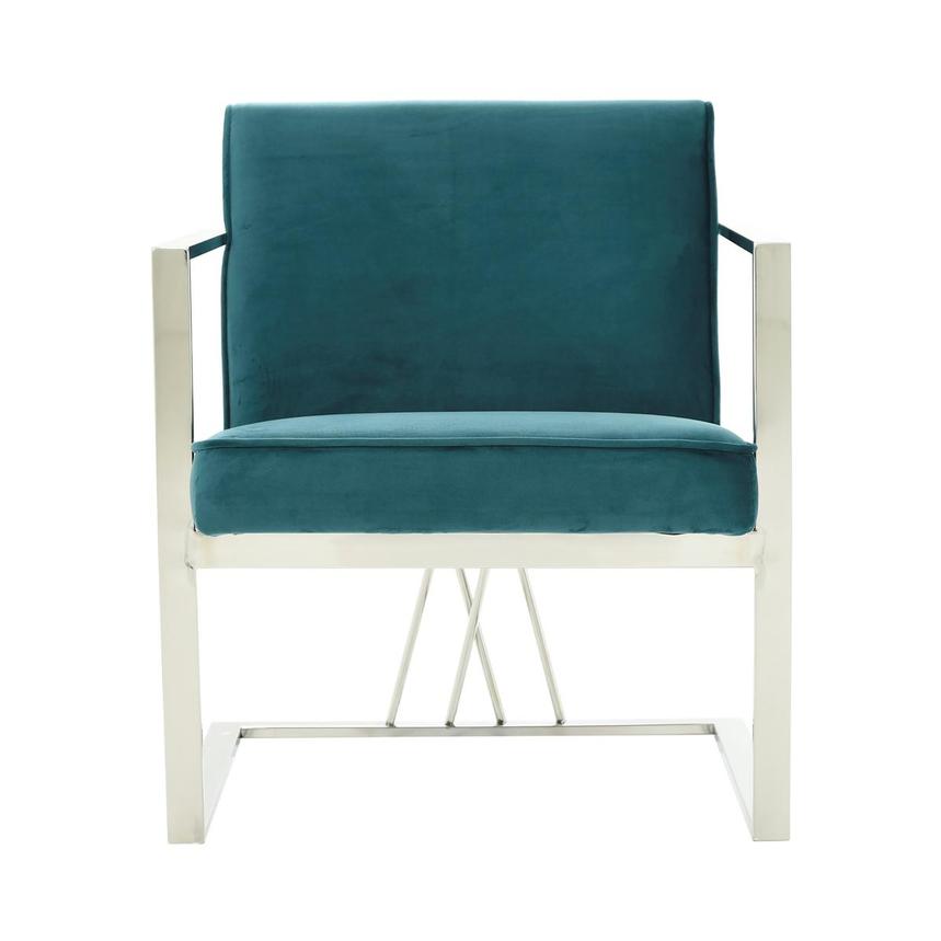 teal and white accent chair