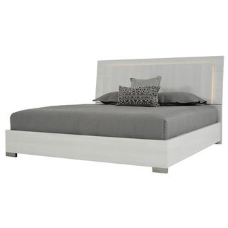 Tivo White King Panel Bed