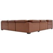 Gian Marco Tan Leather Power Reclining Sectional with 6PCS/2PWR  alternate image, 4 of 8 images.