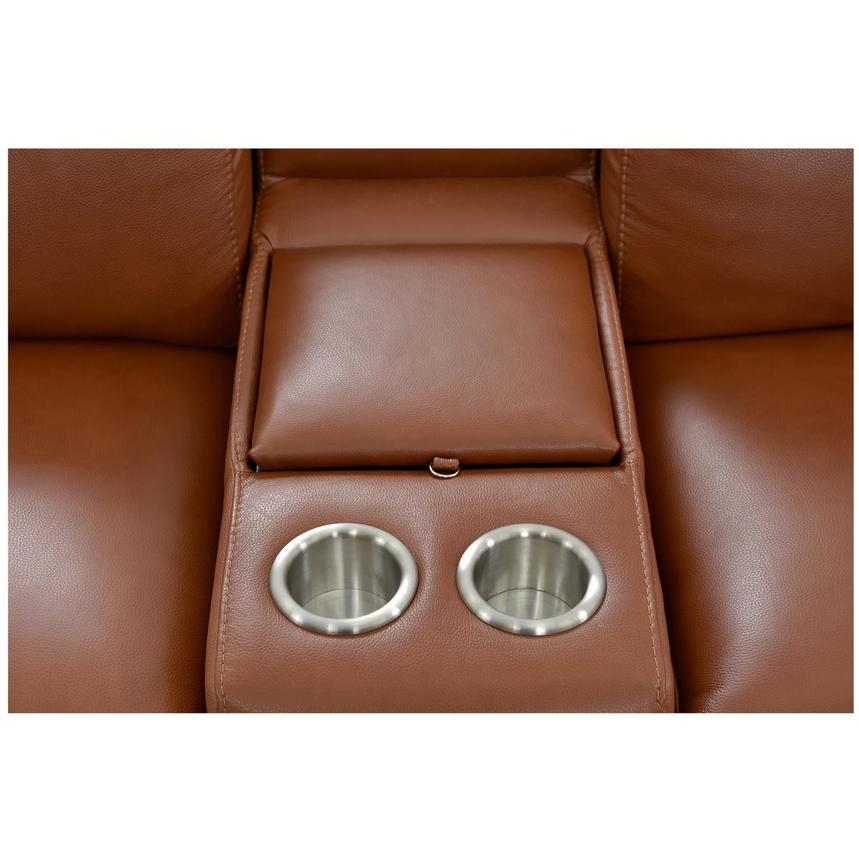 Gian Marco Tan Leather Power Reclining Sectional with 6PCS/2PWR alternate image, 5 of 8 images.