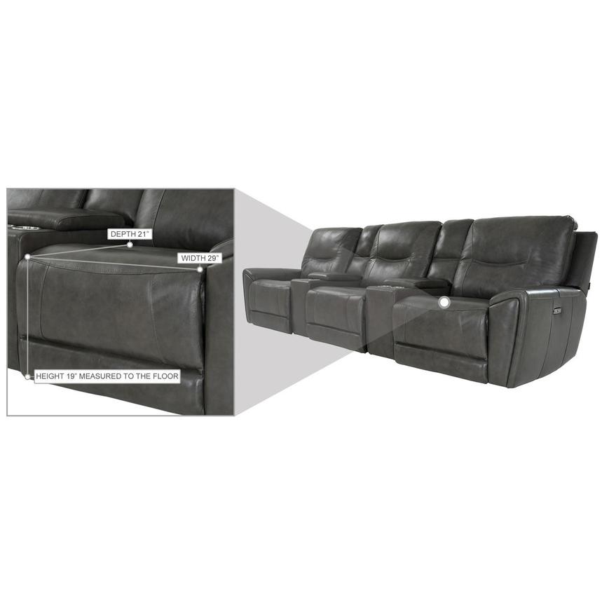 London Home Theater Leather Seating with 5PCS/2PWR  alternate image, 11 of 11 images.