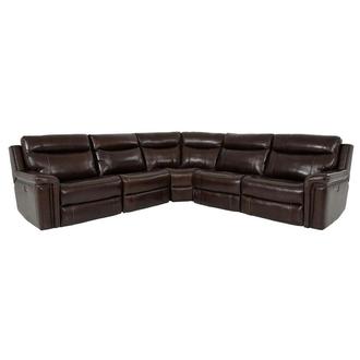 Billy Joe Leather Power Reclining Sectional with 5PCS/2PWR