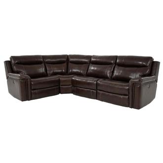 Billy Joe Leather Power Reclining Sectional