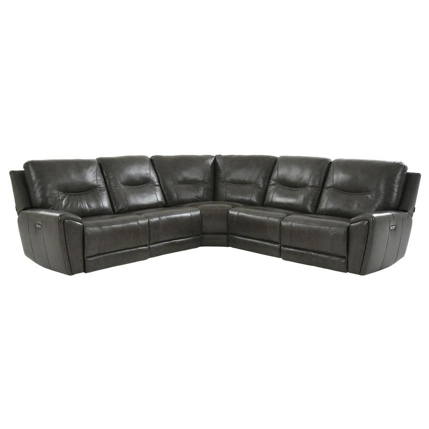 London Leather Power Reclining Sectional with 5PCS/3PWR  main image, 1 of 9 images.