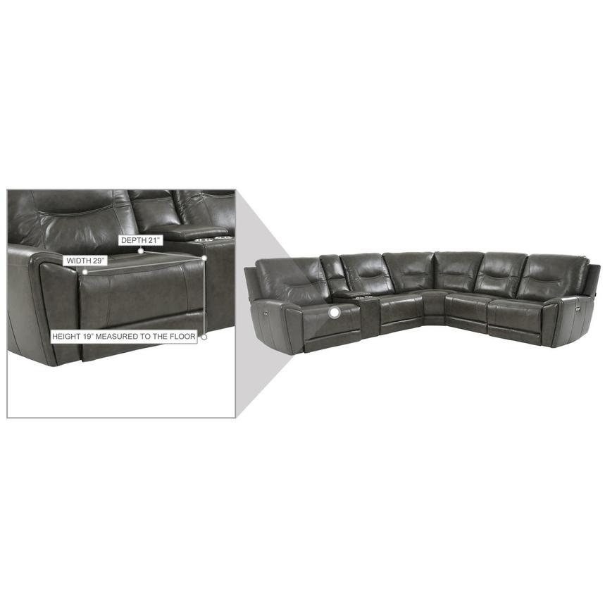 London Leather Power Reclining Sectional with 6PCS/3PWR  alternate image, 11 of 11 images.